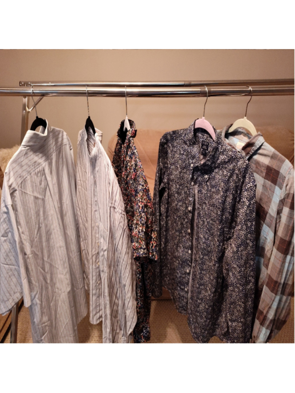 Lot of Five Men's Shirts: J Crew Guess and Brooks Brothers